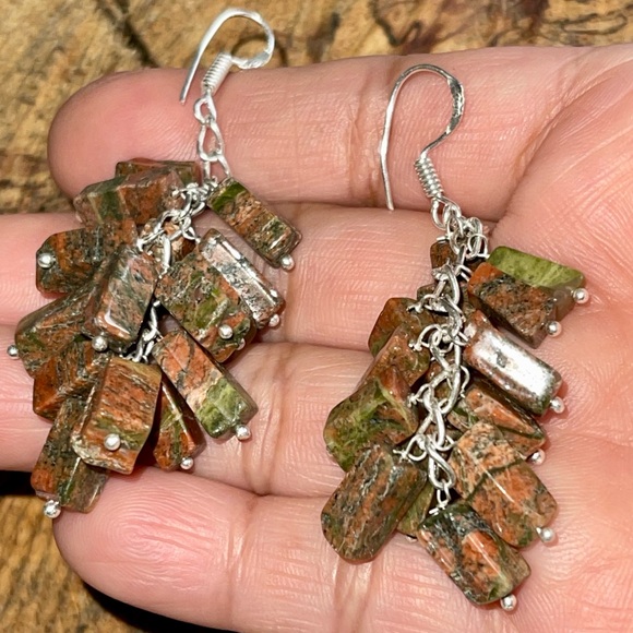 Epidotized Unakite Pendant 2 1/2” - Picture 1 of 13